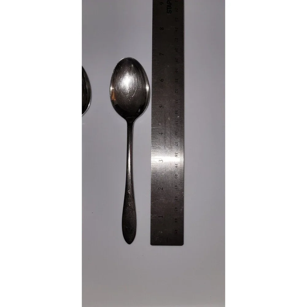 Oneida Debonair Stainless Steel Oval Soup Dinner Spoons Set of 4 – 6 7/8